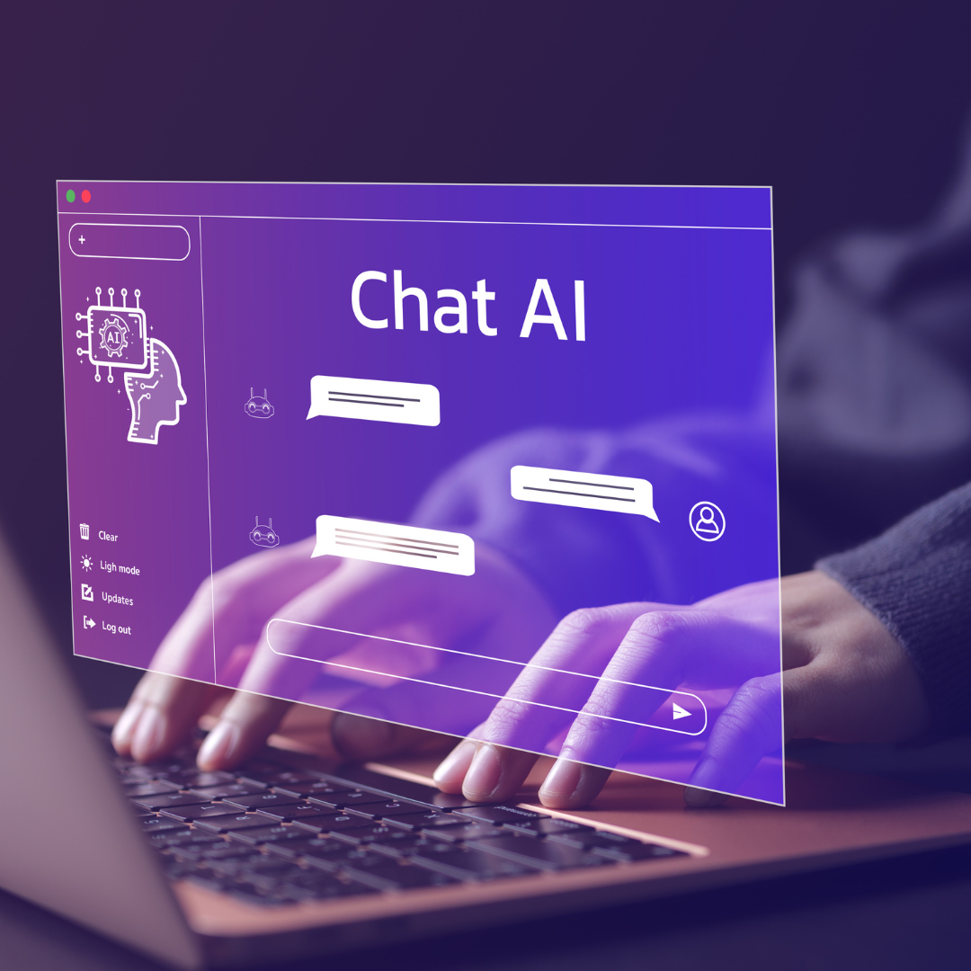 "AI chatbot interacting with a user on a digital interface, symbolizing the revolution of AI bots in transforming the digital landscape."