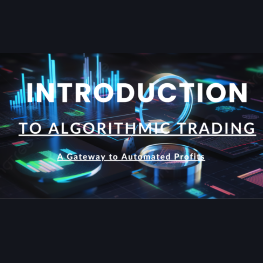 "Illustration of algorithmic trading showing data charts, financial graphs, and automated trading algorithms in action"